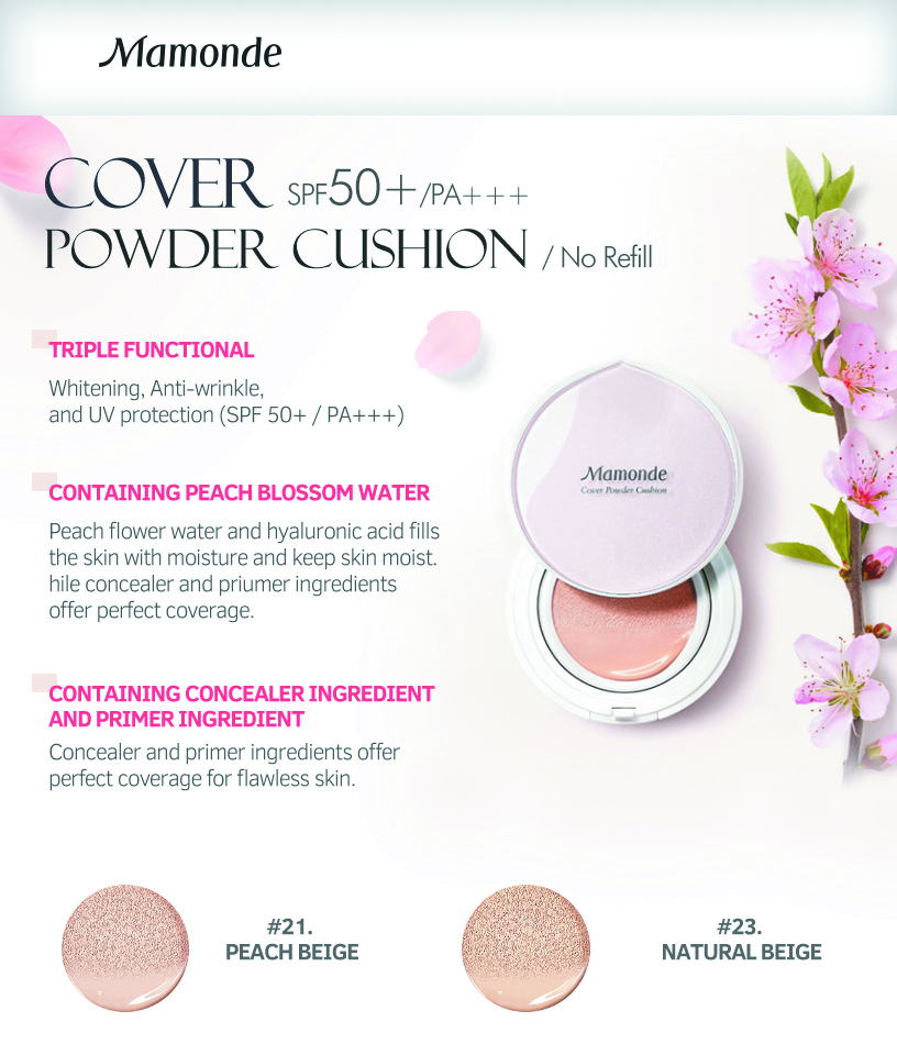 Mamonde Cover Powder cushion # 23 Natural beige